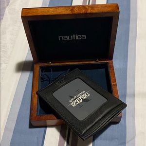 Nautica Black Leather Wallet